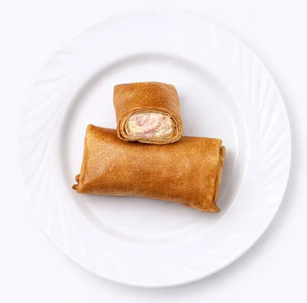 Блинчики с ветчиной и сыром